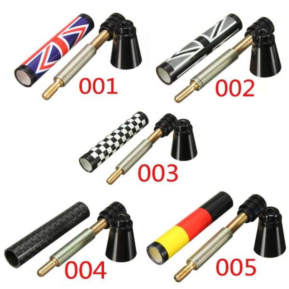 7.7cm/10.7cm Union Jack UK GER Flag Carbon Fiber Grid Car Antenna - 005 - Image 2