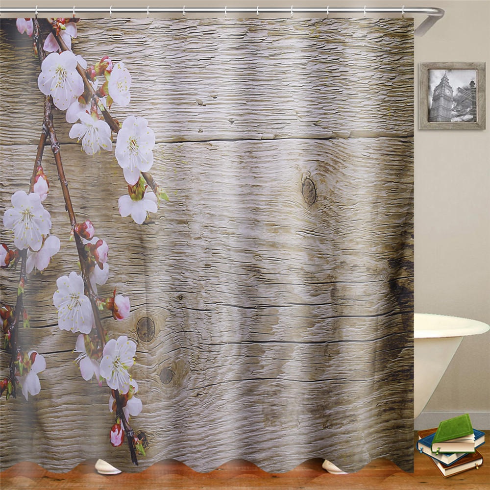 180×180cm Bathroom Shower Curtain 3D Digital Printing Polyester Waterproof - A - Image 2