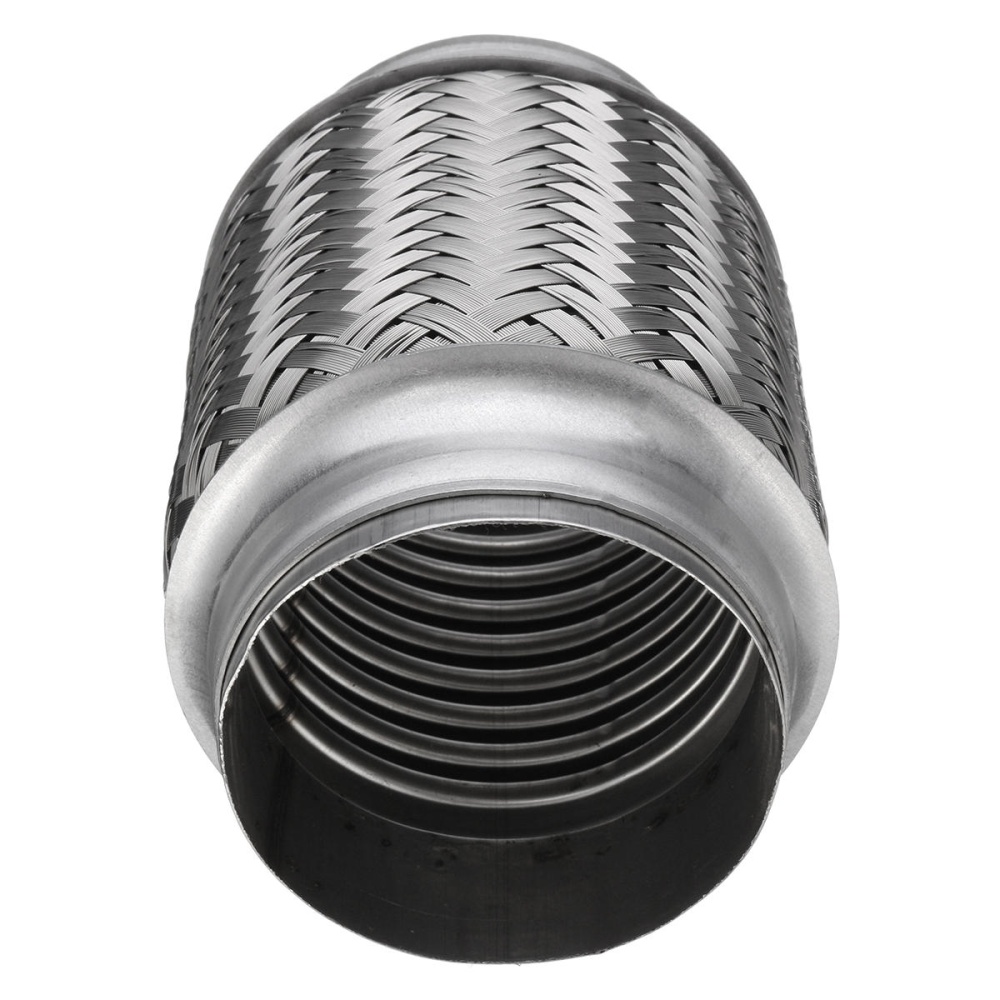 Exhaust Flex Pipe Tube Stainless Steel Double Braid 3 Inch X 6 Inch w/ Ends Flexi - Image 2