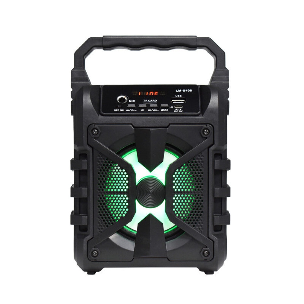 Bakeeyu bluetooth Speaker Waterproof Speakers Subwoofer with microphone Large Boom Box Volume Speaker Music Center Radio - Black - Image 2