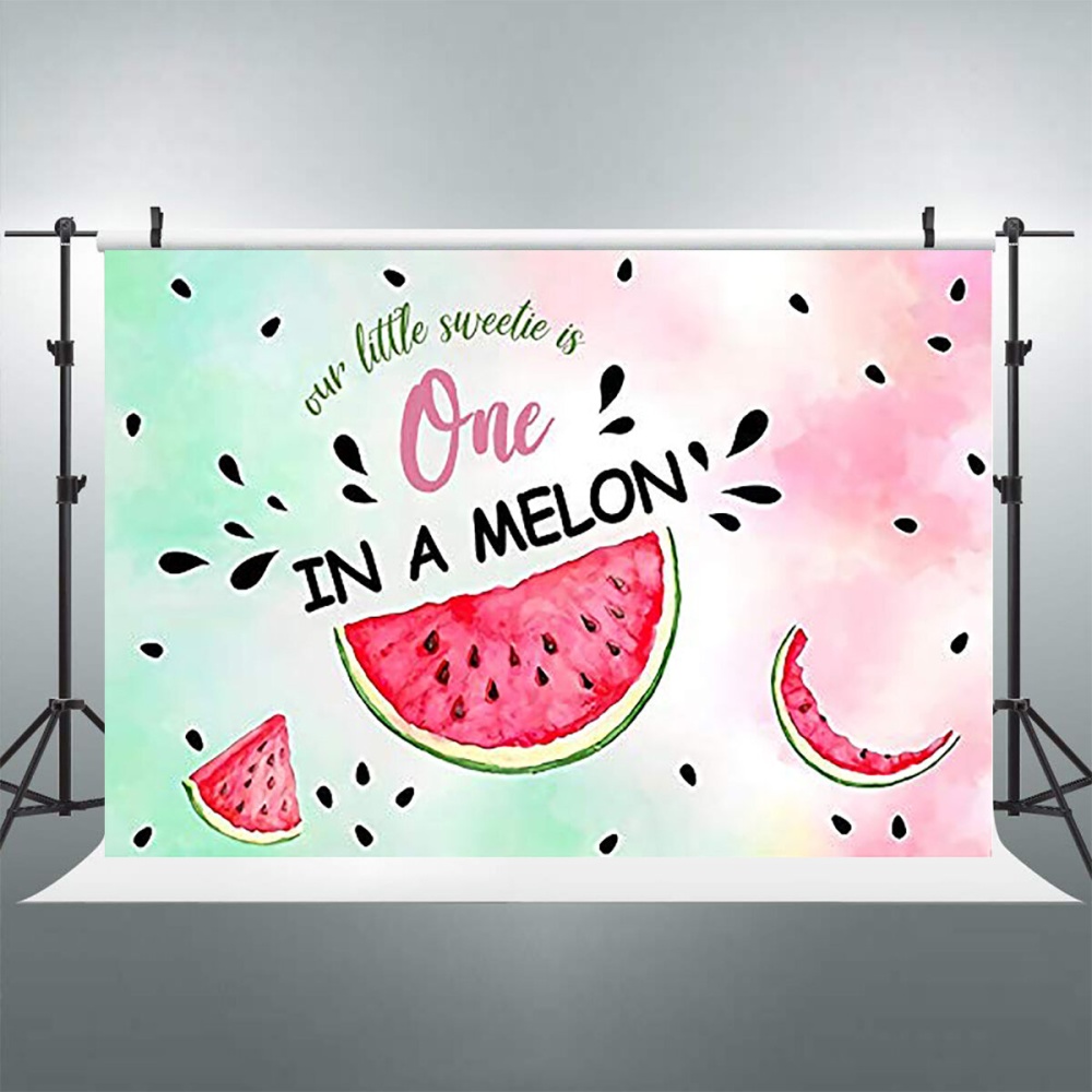 5x3FT 7x5FT Watermelon One in a Melon Birthday Photography Backdrop Studio Prop Background - 0.9x1.5m - Image 2