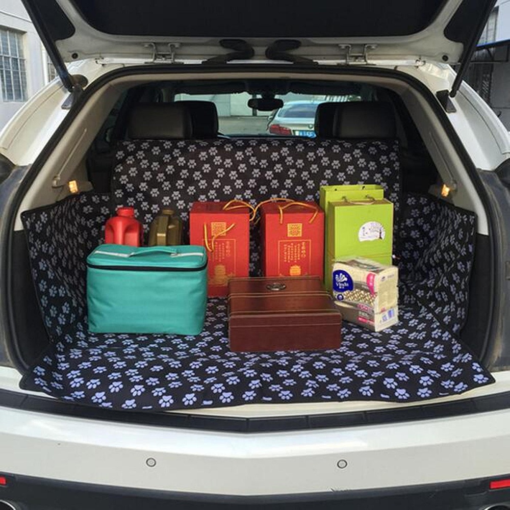 Oxford Cat Claws Pattern Car Pet Trunk Mat Waterproof Anti-dirty Cargo Seat Cover - Image 2