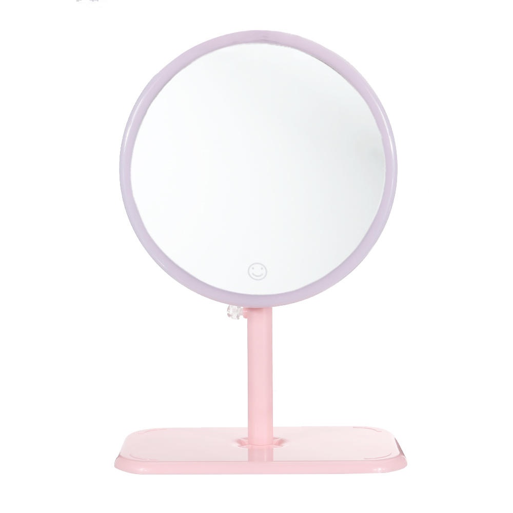 Portable Flexible USB Makeup Mirror LED Light Touch Dimmable Storage Base - White - Image 2