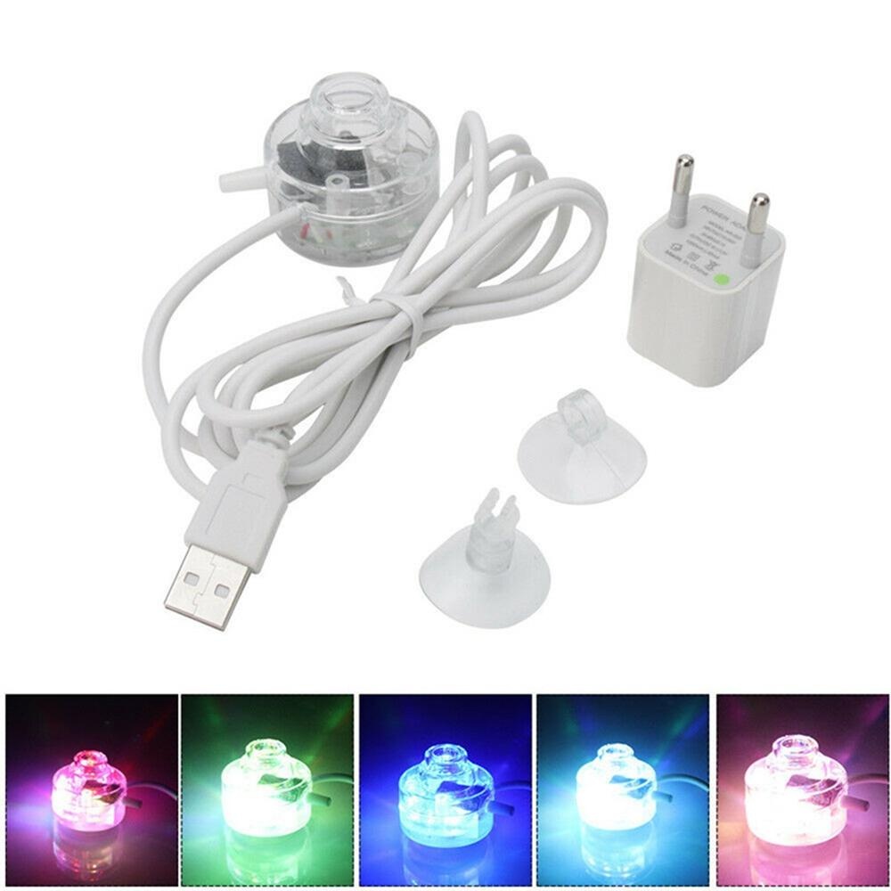 1W Aquarium Fish Tank Submersible LED Spotlight Air Bubble Light Underwater Lamp AC110V-220V - US Plug - Image 2