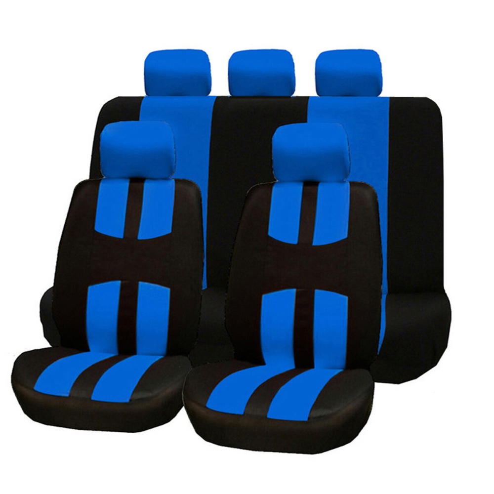 5PCS Universal Car Seat Cover Styling Automobile Interior Accessories Fashion Decor - Blue - Image 2