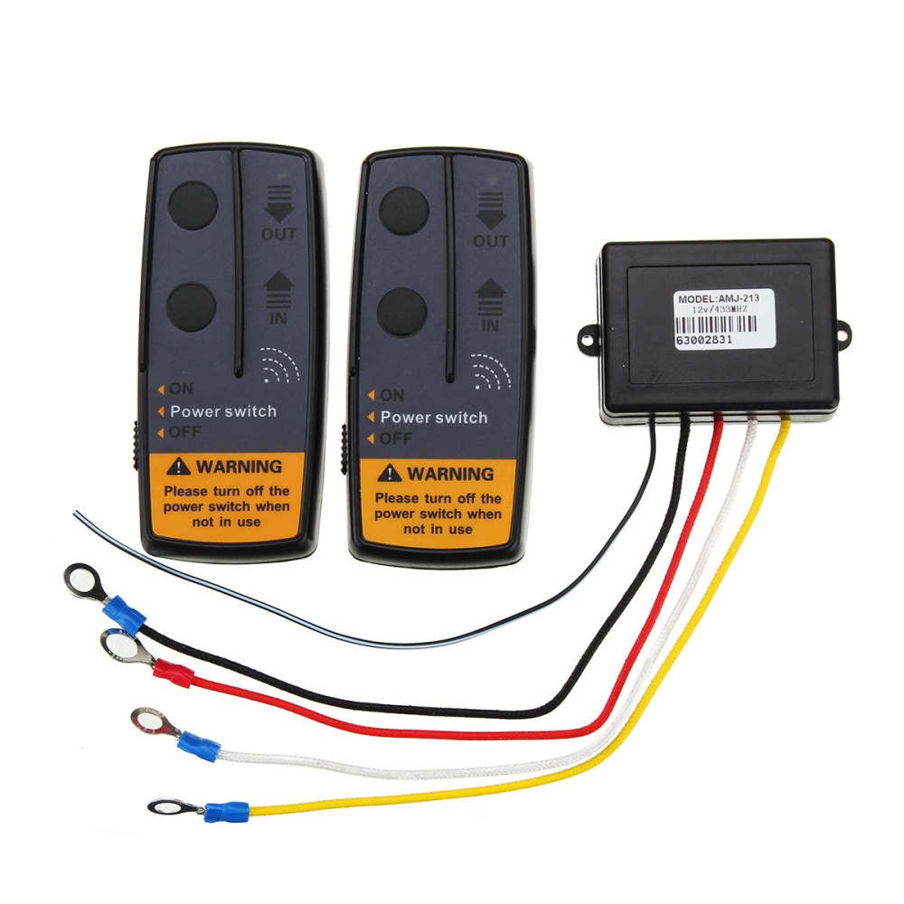 2.4G 12V Digital Wireless Winch Remote Control Recovery Kit For Jeep SUV - Image 2