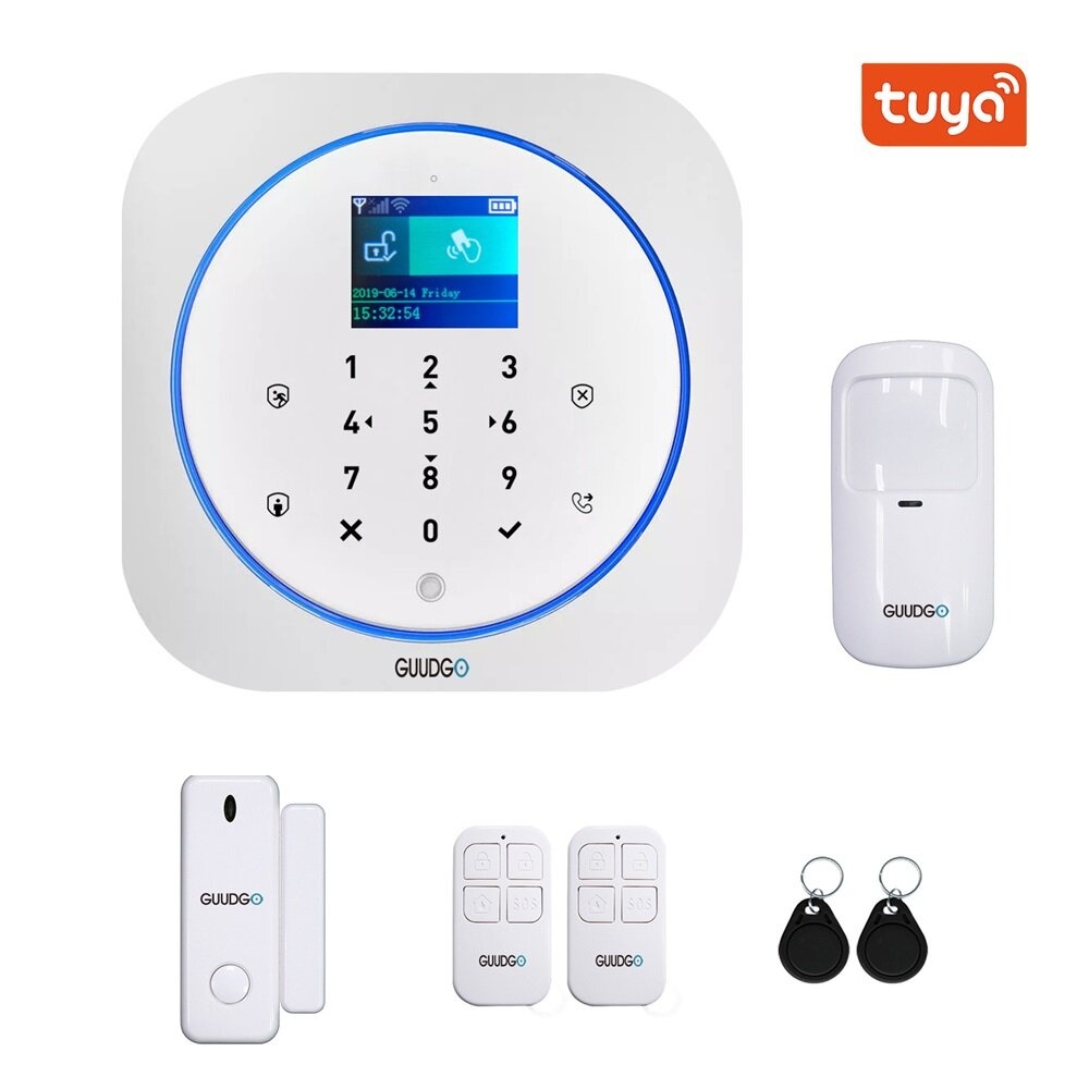 GUUDGO Tuya APP Smart WiFi GSM Home Security Alarm System Detector Home Alarm 433MHz Compatible With Alexa Google IFTTT - PIR Detector