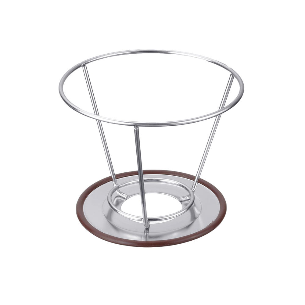 Stainless Steel Coffee Filter Double-layer Reusable Coffee Screen Funnel With Non-slip Cup Stand - Image 2