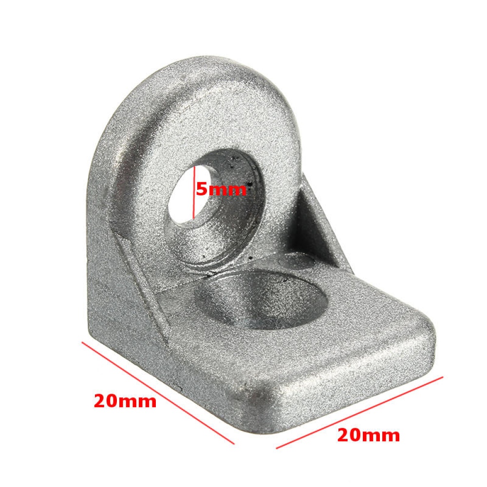 Suleve ZAS20 4Pcs Steel Ring Angle Bracket Corner Brackets Zinc alloy 20x20mm - Image 2