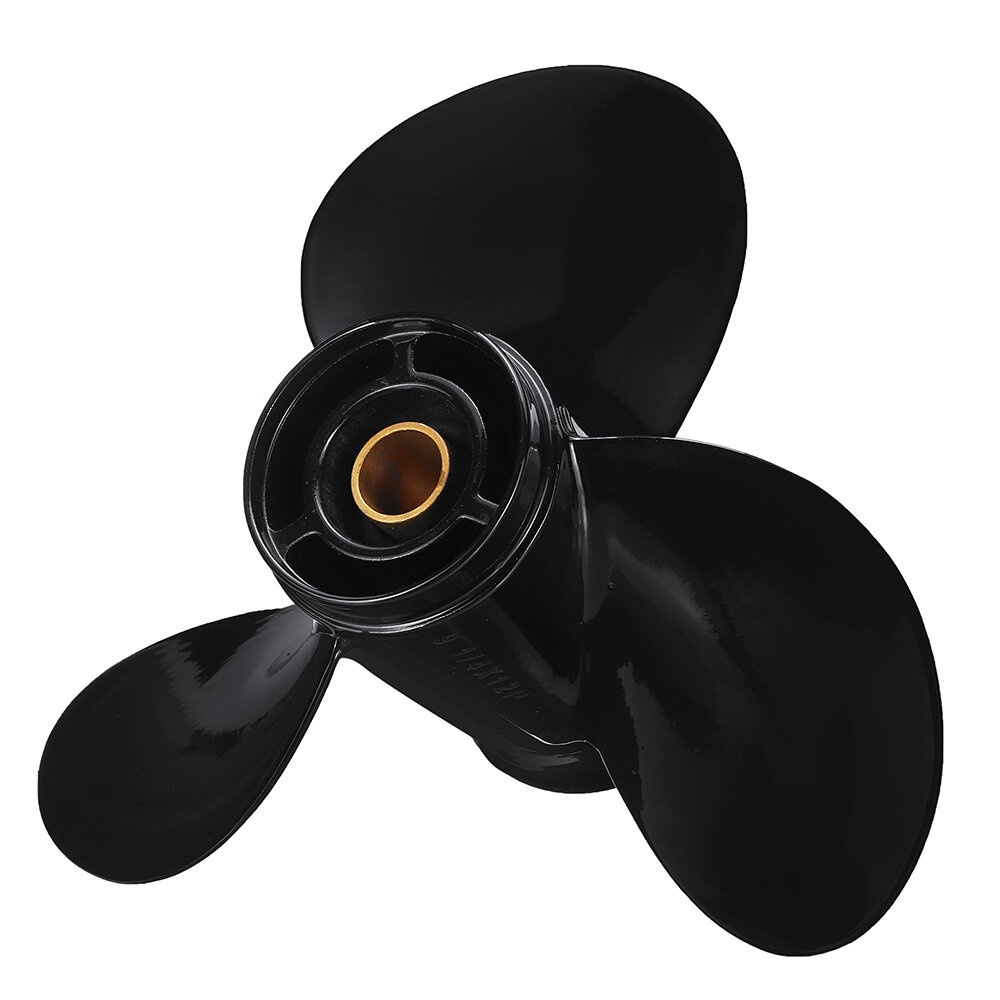 9 1/4 x 12 25-30HP 3-Blade Marine Propeller Outboard Engine Propellers 14 Tooth Aluminum Alloy for Mercury Tohatsu Outboard - Image 2