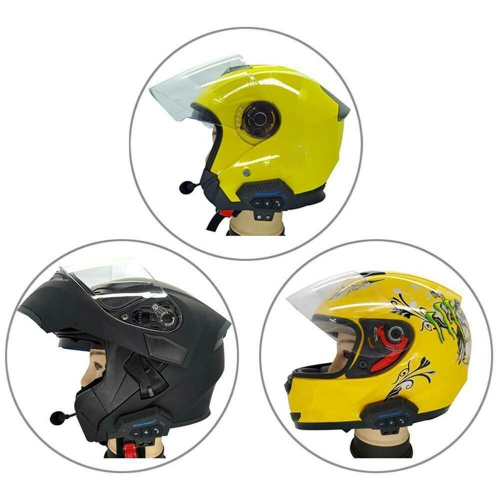 BT-12 Motorcycle Helmet Headset Wireless bluetooth Headphone Speaker Hands-Free Headset Intercom Motorbike Anti-interference Headphone FM GPS - Image 2