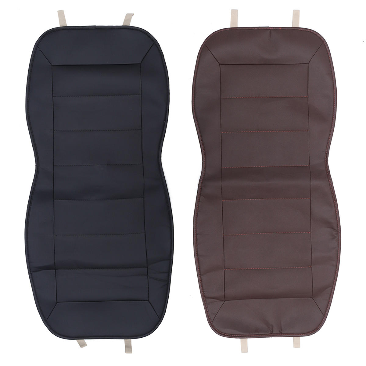 12V PU Leather Car Front Seat Heated Cushion Seat Warmer Winter Household Cover Electric Heating Mat - Black