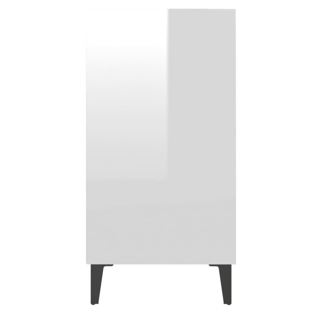 Sideboard High Gloss White 22.4"x14"x28" Chipboard - Image 2