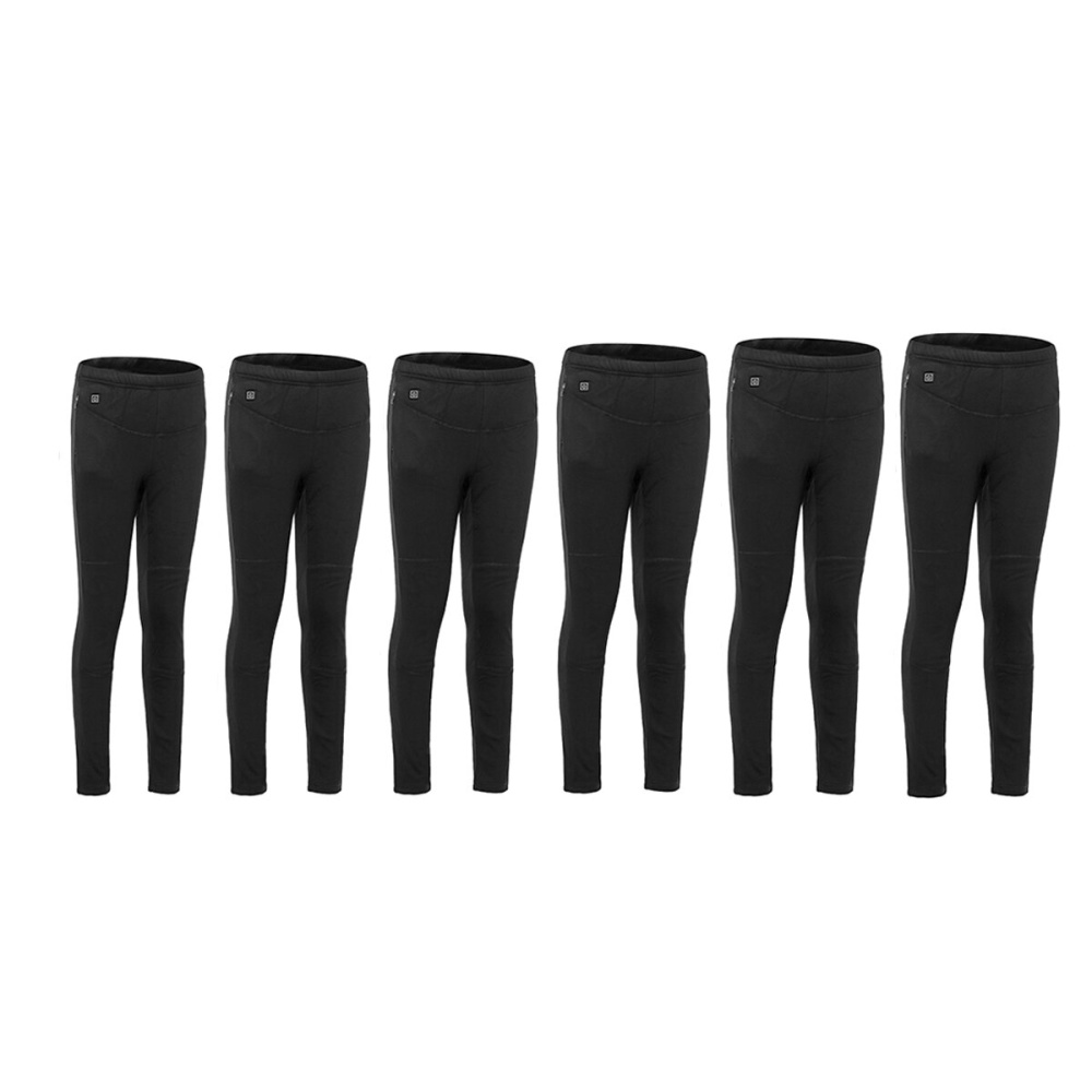 USB Electric Heated Pants Trousers Elastic Heating Winter Thermal Legging - L - Image 2