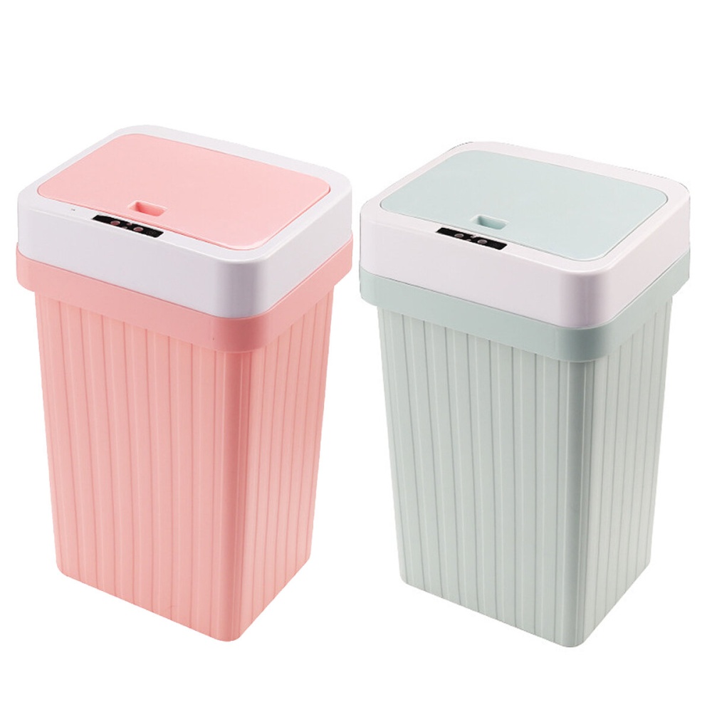 12L Smart Sensor Trash Can Automatic Sensor Dustbin ABS Touchless Garbage Bin - Pink - Image 2