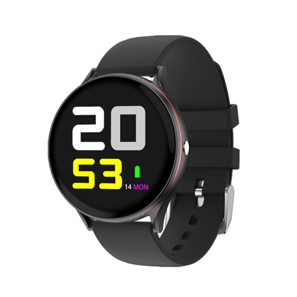 Bakeey S19 IP68 Touch Screen Wristband Real Time Weather Update Heart Rate Monitor Smart Watch - Black - Image 2