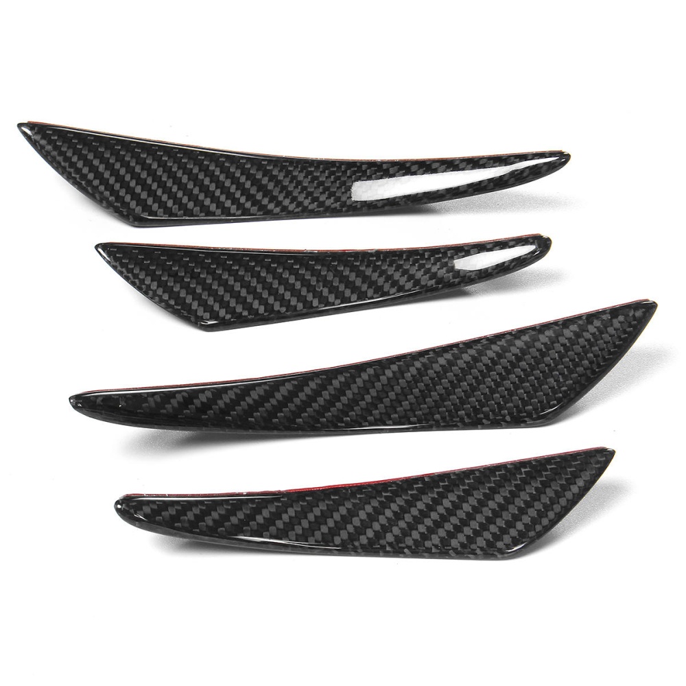 Real Carbon Fiber Side Fins Canards Car Stickers 4PCS for Mercedes-Benz/BMW/Audi/Lexus - Image 2