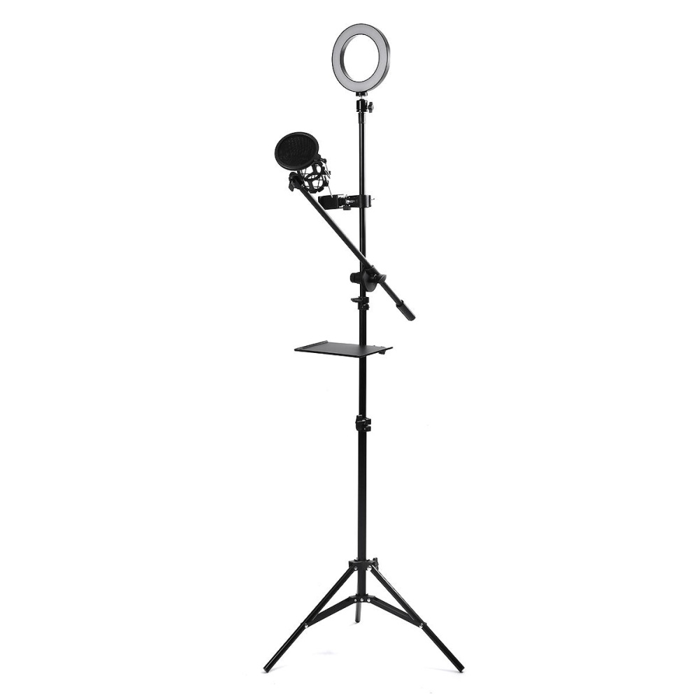 16/25cm Dimmable LED Video Ring Light Tripod Stand with Phone/Mic Holder bluetooth Selfie Shutter for Youtube Tik Tok Live Streaming - .A - Image 2