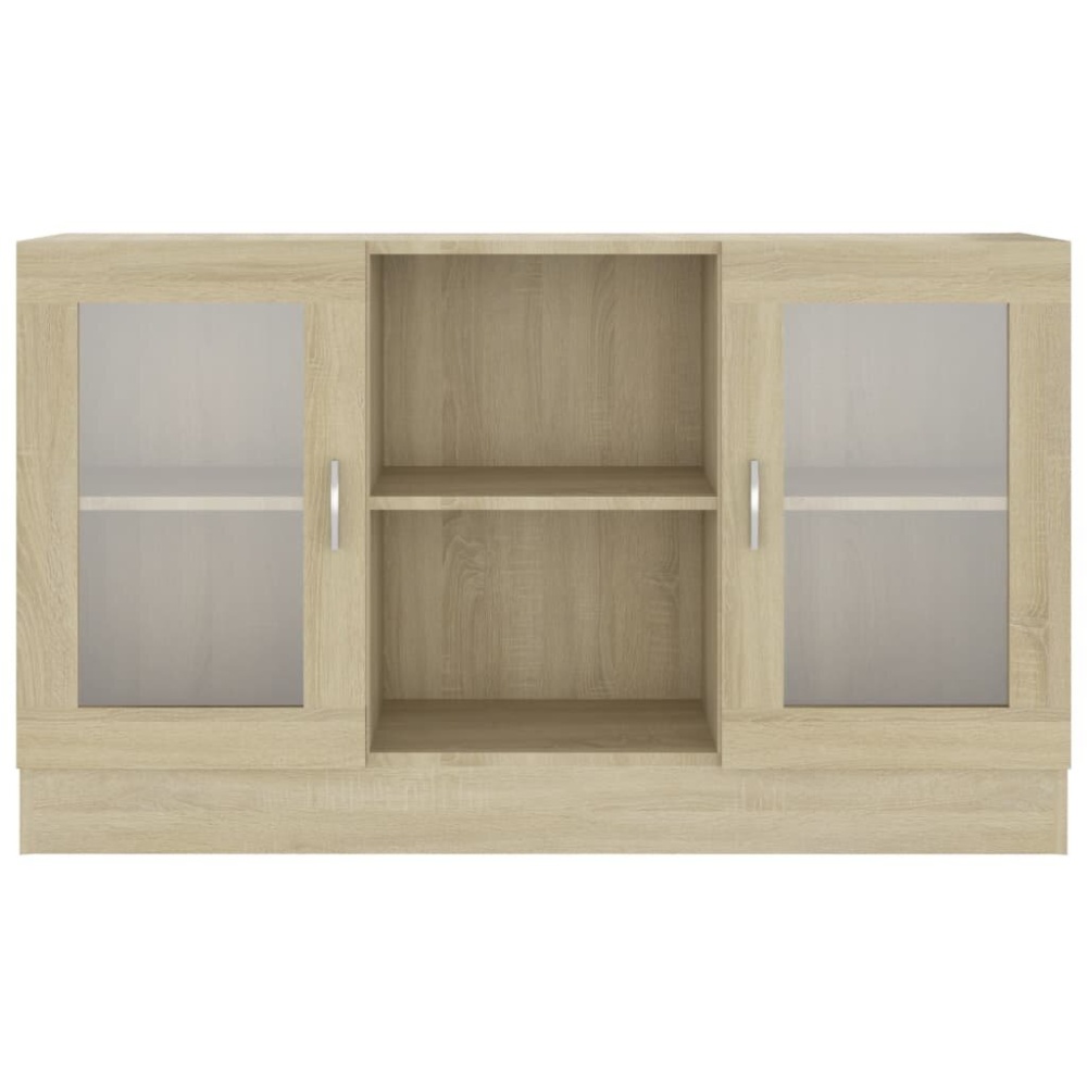 Vitrine Cabinet Sonoma Oak 47.2"x12"x27.6" Chipboard - Image 2