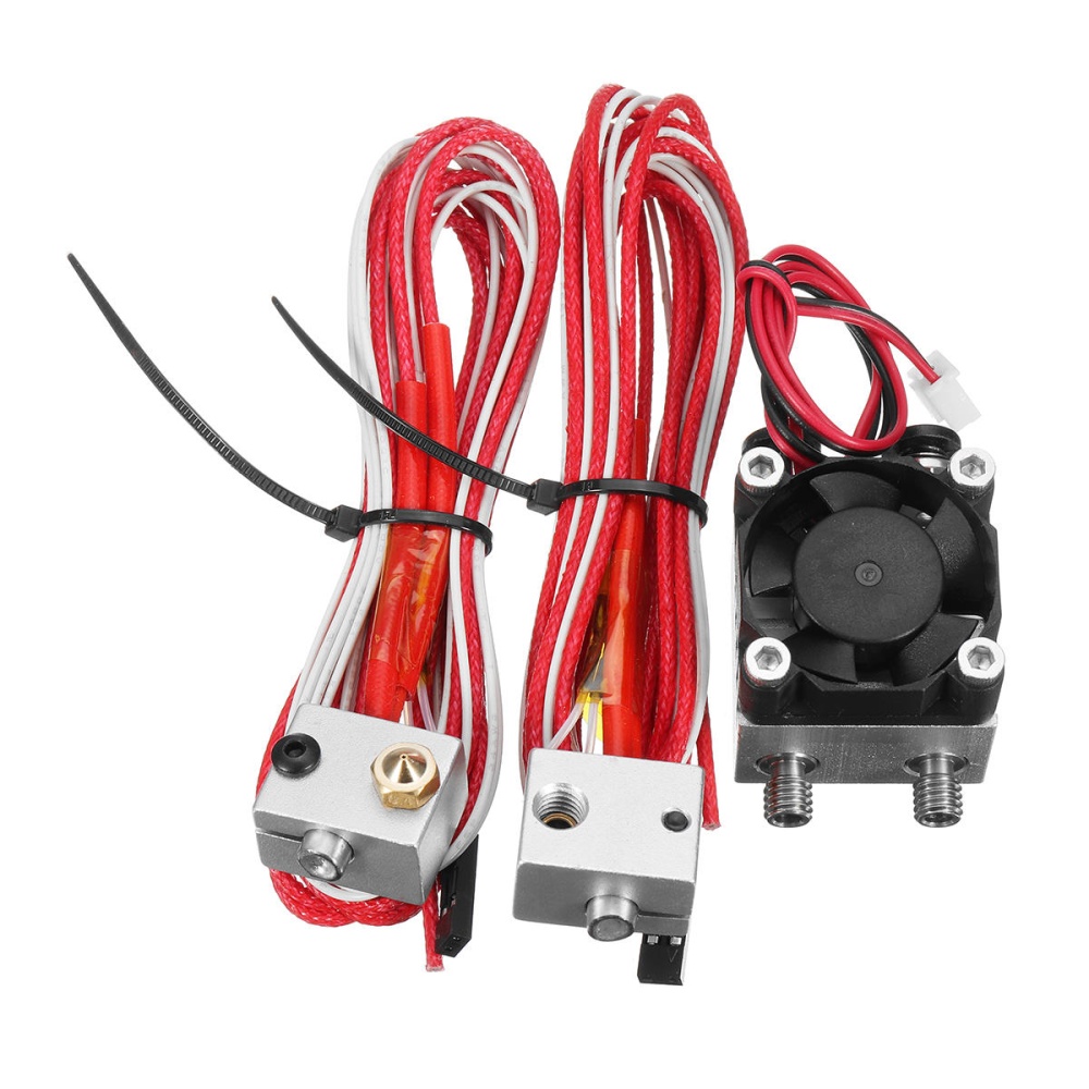 1.75mm/3.0mm Fialment 0.4mm Nozzle Upgraded Dual Head Extruder Kit for 3D Printer - #3 - Image 2