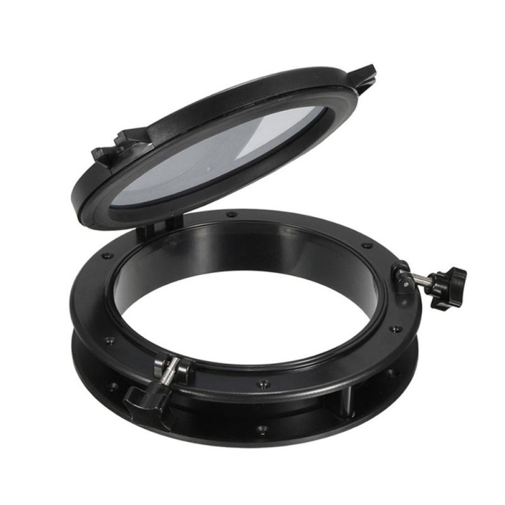 BSET MATEL Round Boat Yacht Windows Porthole Hatch Port Lights Marine Port Hole Opening RV Portlight - Black - Image 2