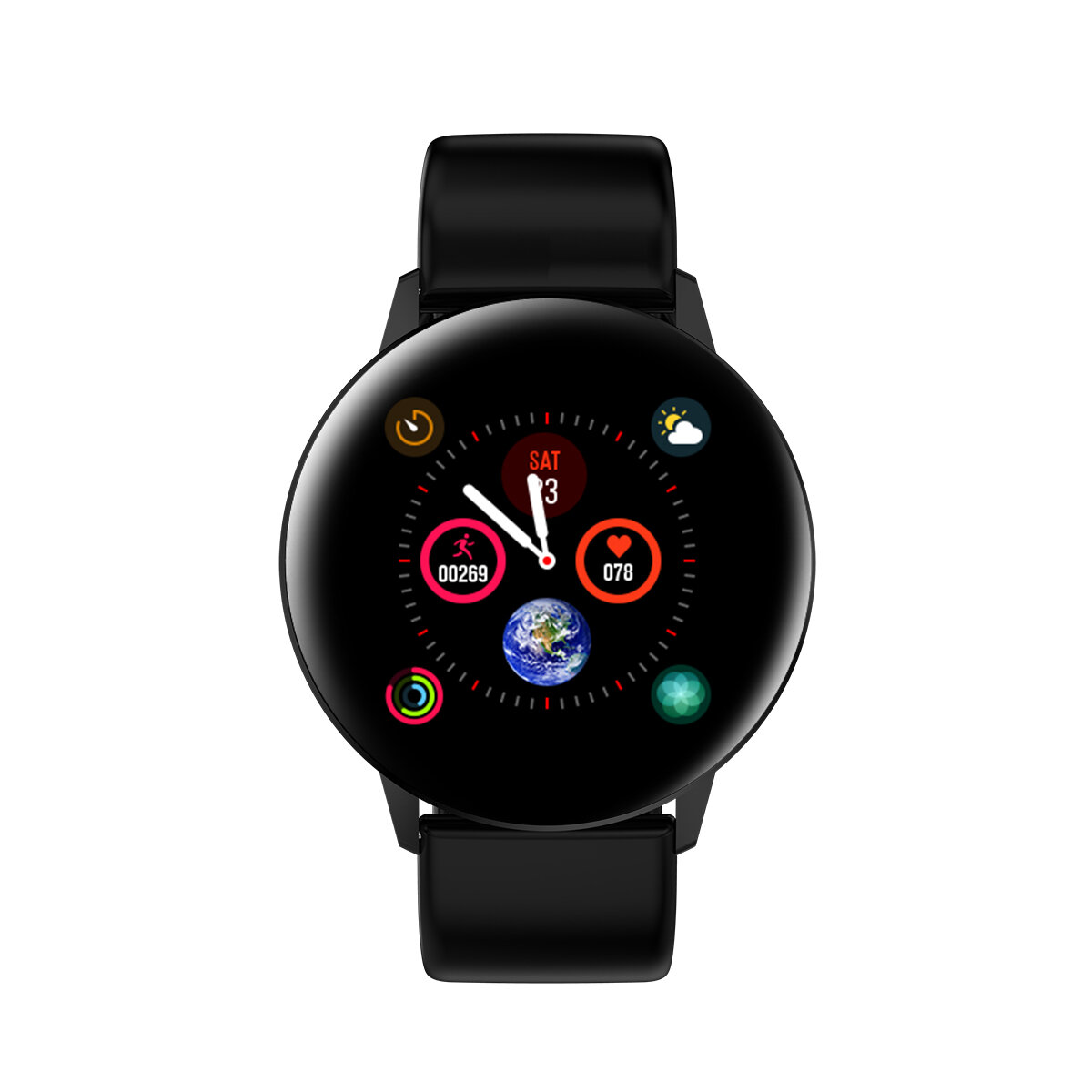 Bakeey TD28 1.3 inch IPS Full Touch Screen Heart Rate Blood Pressure Oxygen Monitor Weather Push IP67 Smart Watch Smart Watch - Black