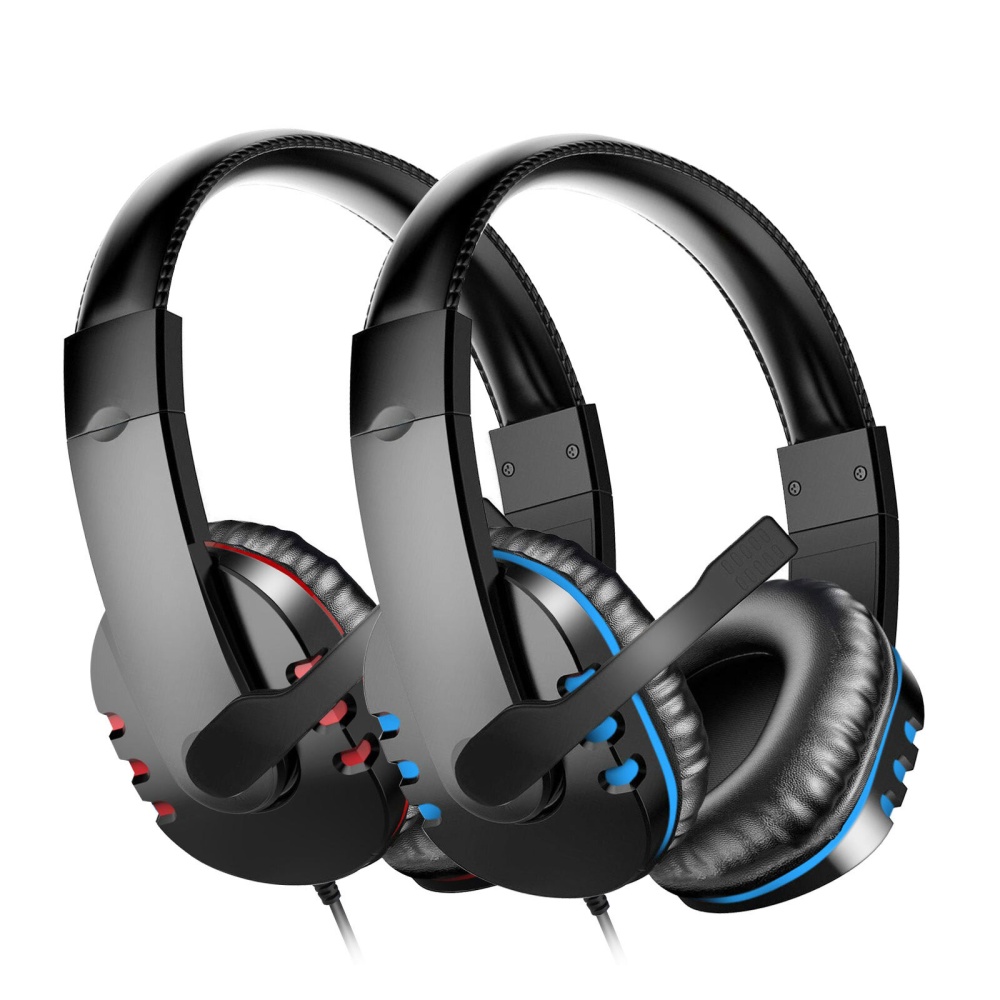 Bakeey Wired Stereo Bass Surround Gaming Headset for PC Laptop Headphone with Microphone - Blue - Image 2