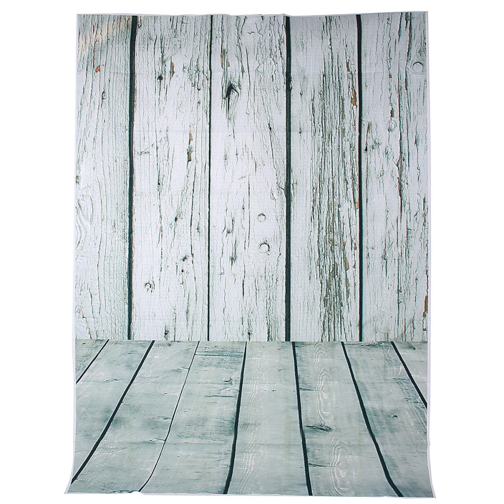 5x7FT Vinyl Pale Wood Floor Wall Photography Backdrop Background Studio Prop - Image 2