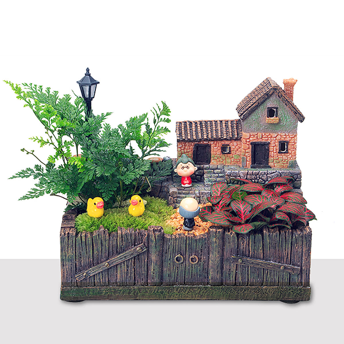 Lighting Tuscany's Cabin Flower Pot Craft Ornaments Magic Lantern House Planter Bonsai - Image 2