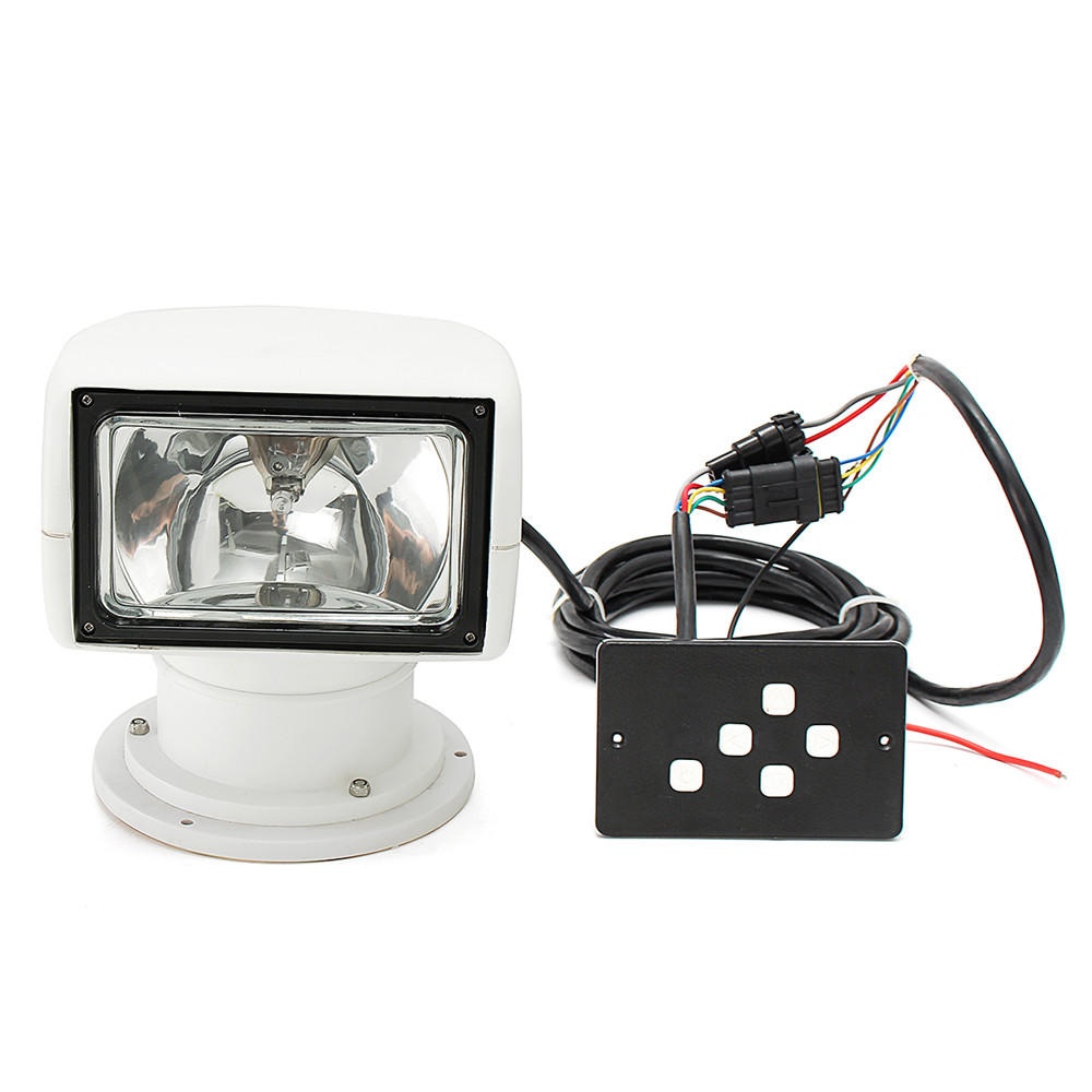 360° Remote Control Spotlight Searchlight Marine Work Light Boat Truck Car 12V 100W Bulb - Image 2