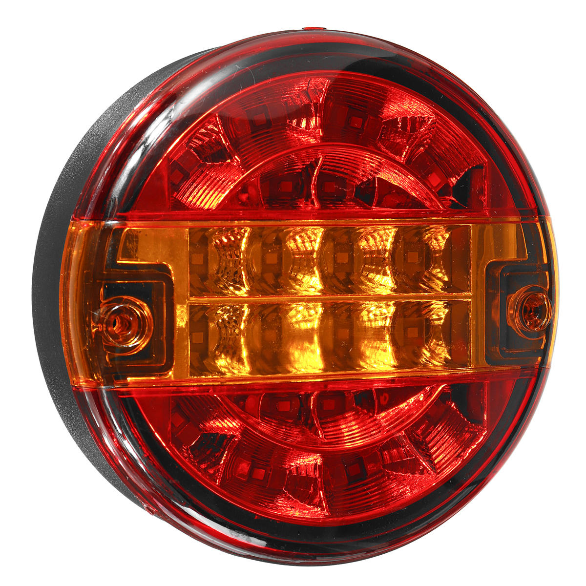 12V 24V Car Rear LED Tail Light Brake Stop Turn Signal Lamp Round Hamburger For Lorry Truck Car Van Trailer - Image 2