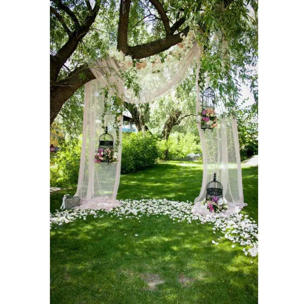 5x3ft 7x5ft 9x6ft E71522 Ethylene Propylene Spring Green Park Wedding Photography Backdrop Photo Background - 210x150cm - Image 2