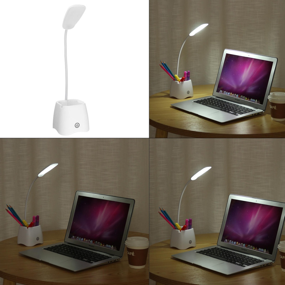 LED Flexible USB Reading Light Beside Bed 3 Modes Dimmable Table Desk Lamp - Blue - Image 2