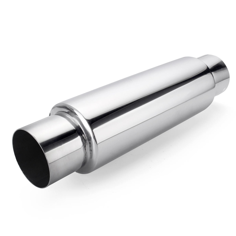 Universal Turbo Exhaust Muffler Resonator 304 Stainless Steel 3 Inch Inelt 3 Inch Outlet - Image 2