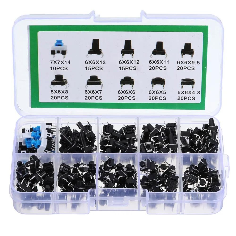 540Pcs 10 Values Tactile Push Button Switch Mini Momentary Tact Assortment Kit DIY - Image 2