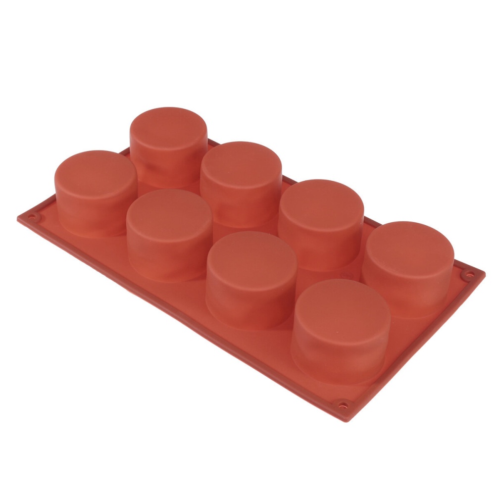 8 Holes Round Silicone Cake Mold Jelly Cookie Muffin Soap DIY Baking Tools - Image 2