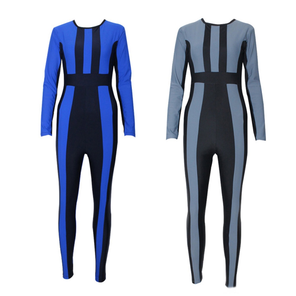 Women Diving Set Wetsuit Watersport Jellyfish Sunscreen Surf Swim Jumpsuit Diving Wetsuit - M Gray - Image 2