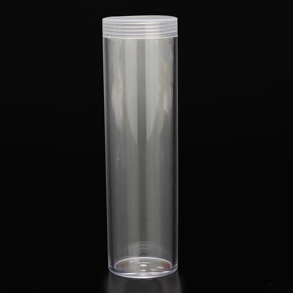 10Pcs/Set 25mm Round Clear Plastic Coin Tube Coin Holder Container for Quarter Dollar Storage Tube Screw - Image 2