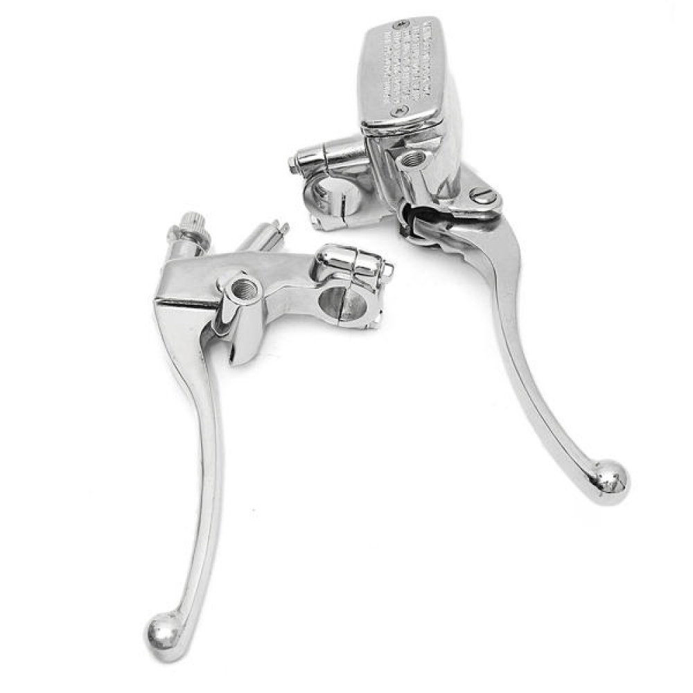 22mm Motorcycle Hydraulic Brake Master Cylinder Clutch Lever Chrome - Image 2