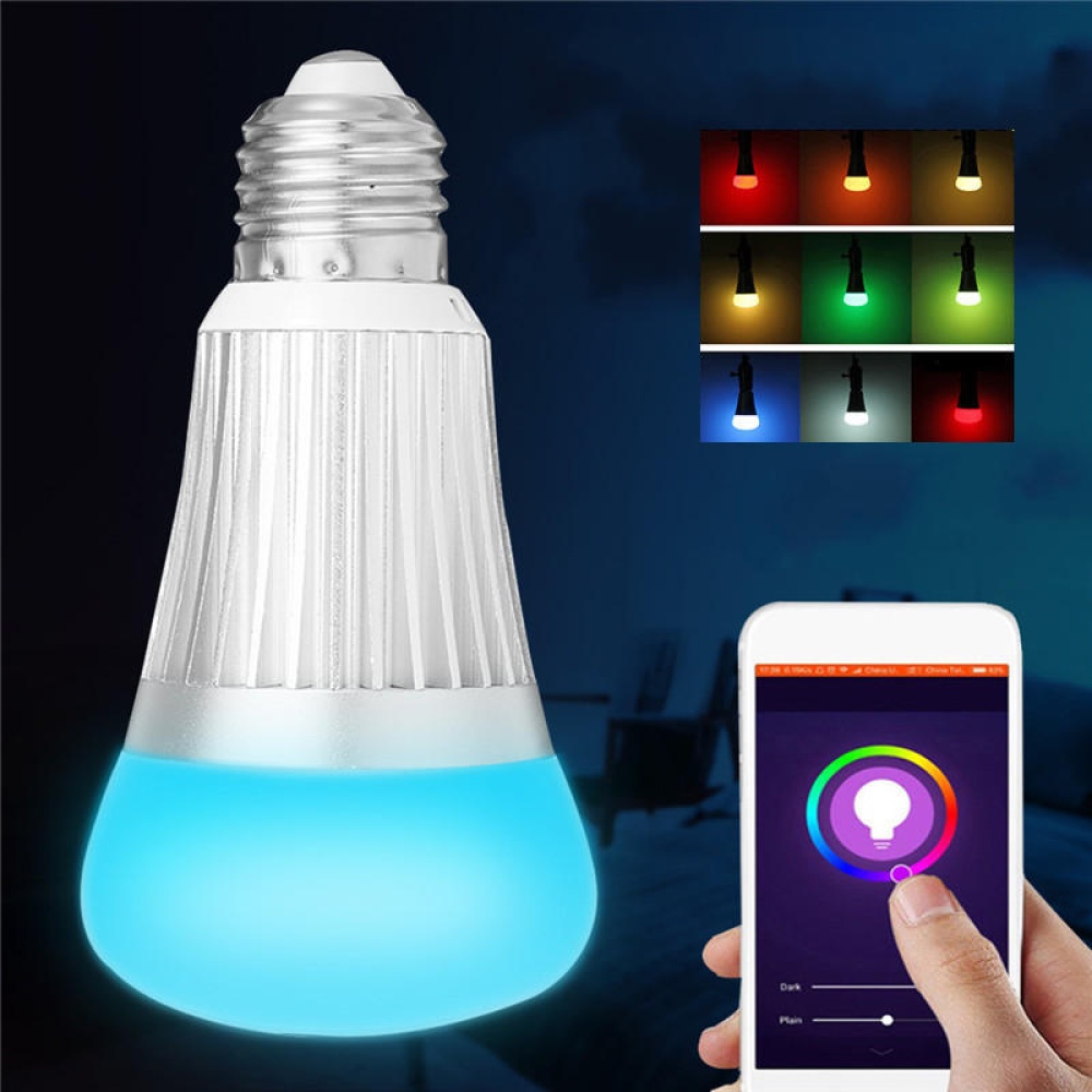 E27 B22 7W SMD5730 WiFi RGBW LED Smart Bulb Light Work With echo Alexa AC85-265V - B22