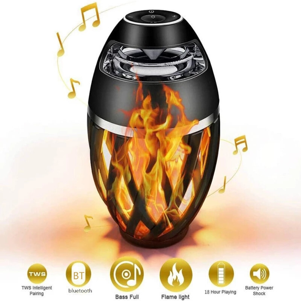 Bakeey A1 Flame bluetooth Speakers Torch Atmosphere Speaker Wireless Portable Outdoor Speaker with LED Flickers Lights - 1PCS - Image 2