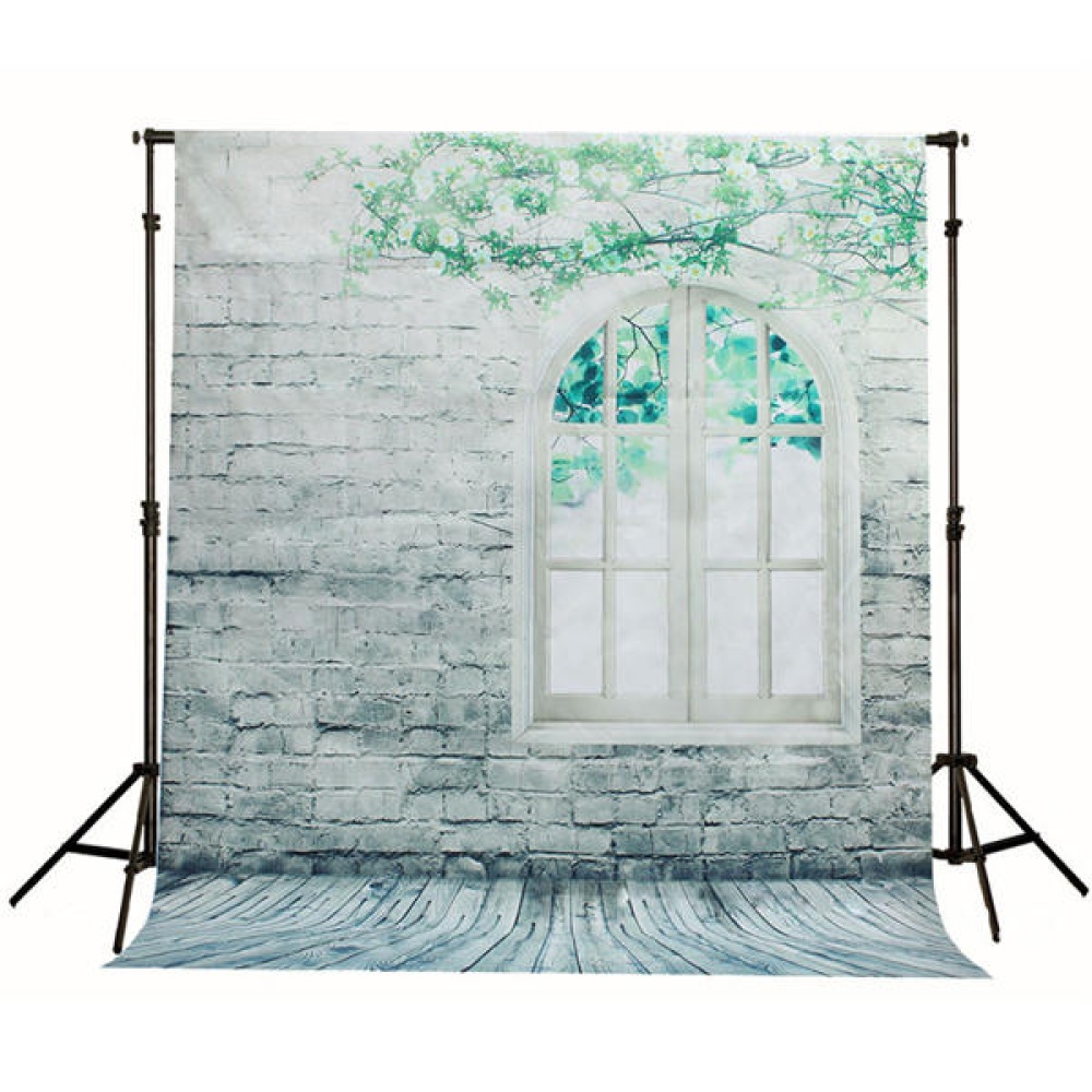 1.5x2m Brick Wall Window Floor Studio Silk Photography Backdrop Photo Background Studio Props - Image 2