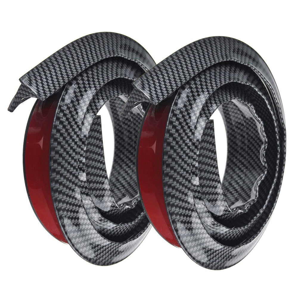 2PCS 1.5M Universal Rubber Car Mudguard Trim Strip Wheel Arch Protection Moldings - Image 2