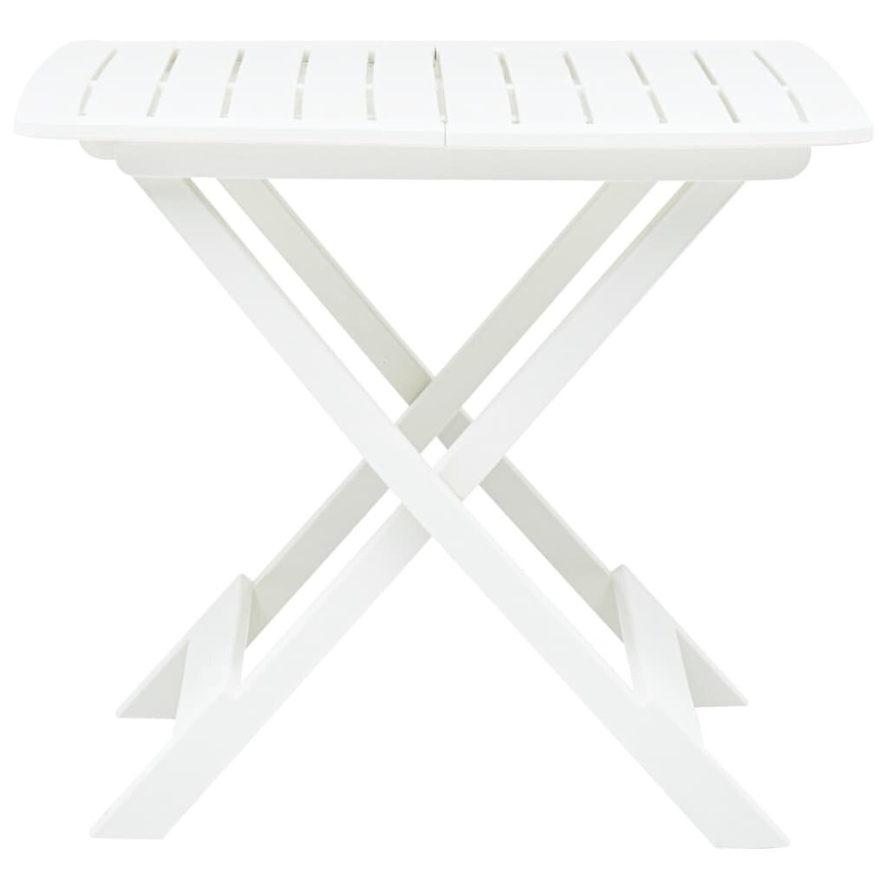 Folding Garden Table White 31.1"x28.3"x27.6" Plastic - Image 2