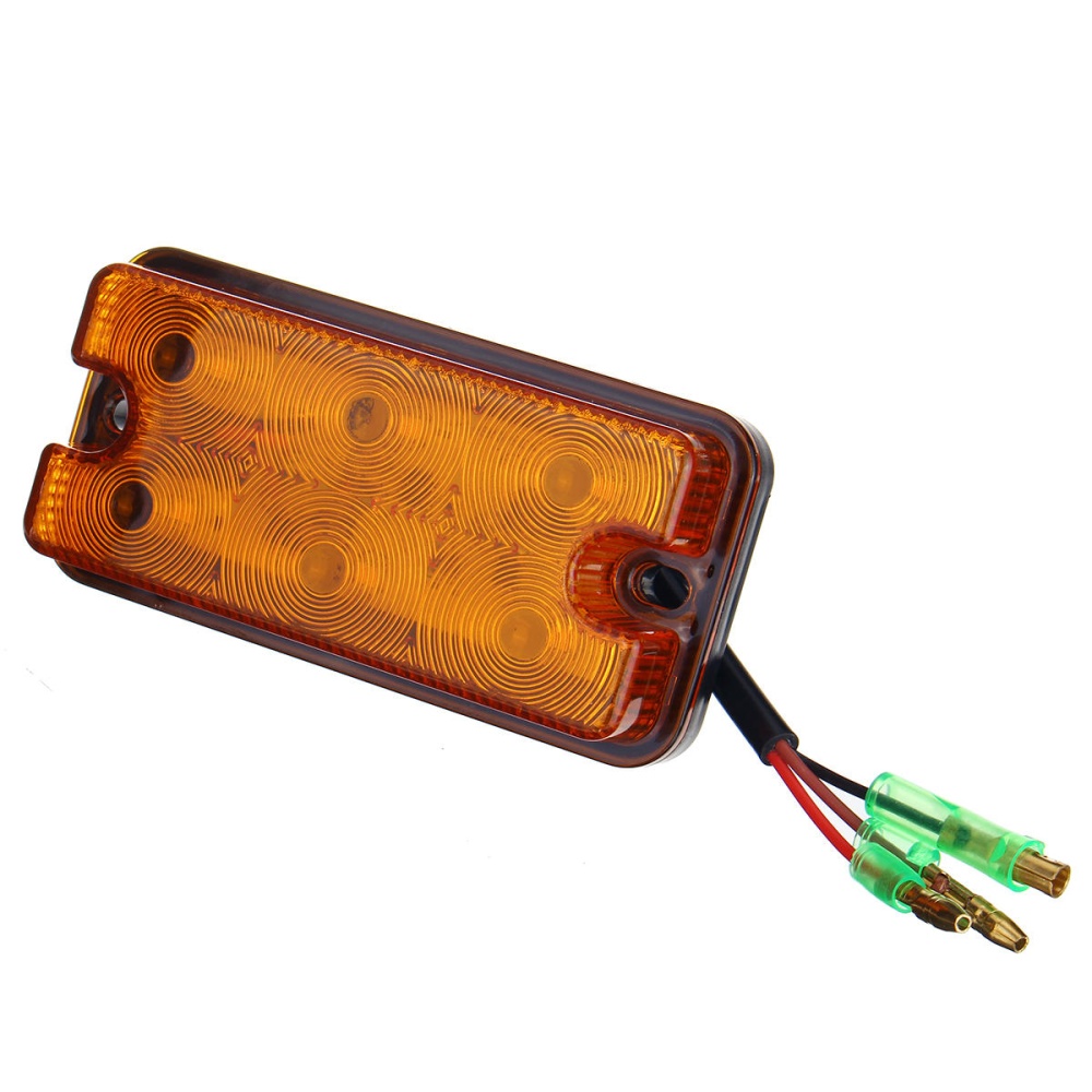 12V-80V 6 LED Indicator Amber Stop Rear Tail Lights For Boat Truck Trailer - Image 2