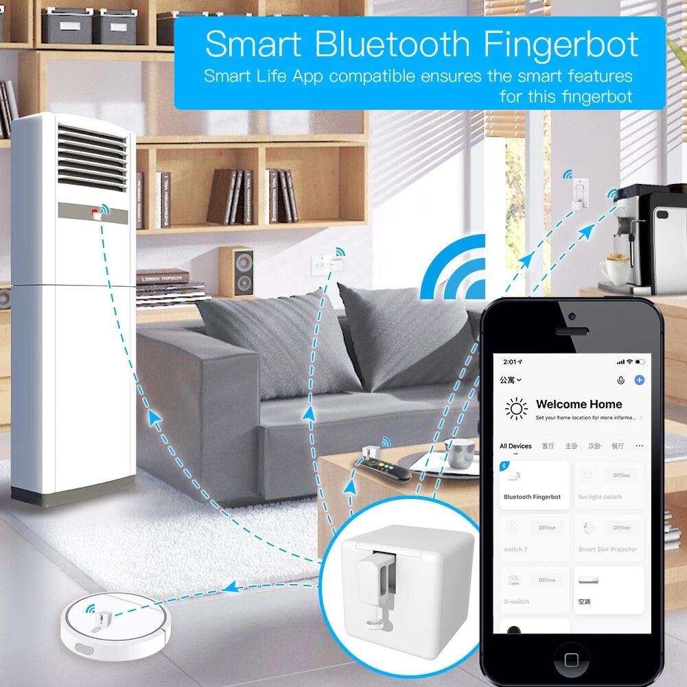 MoesHouse Tuya Smart bluetooth Fingerbot Switch Bot Button Pusher Smart Life App Voice Control via Alexa Google Assistant - #2 - Image 2