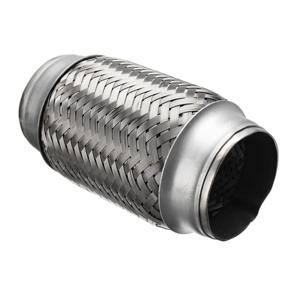 63.5mm x 152mm Double-layer Car Modification Woven Exhaust Muffler Stainless Steel Exhaust Pipe - Image 2