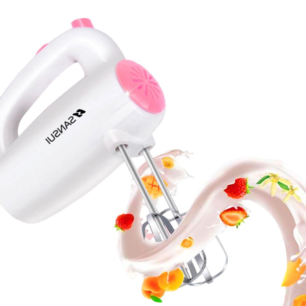 SANSUI S52 220V Mini Egg Beater Electric Mixer Hand-Held Egg Blender With 4 Different Type Stirrer - Image 2