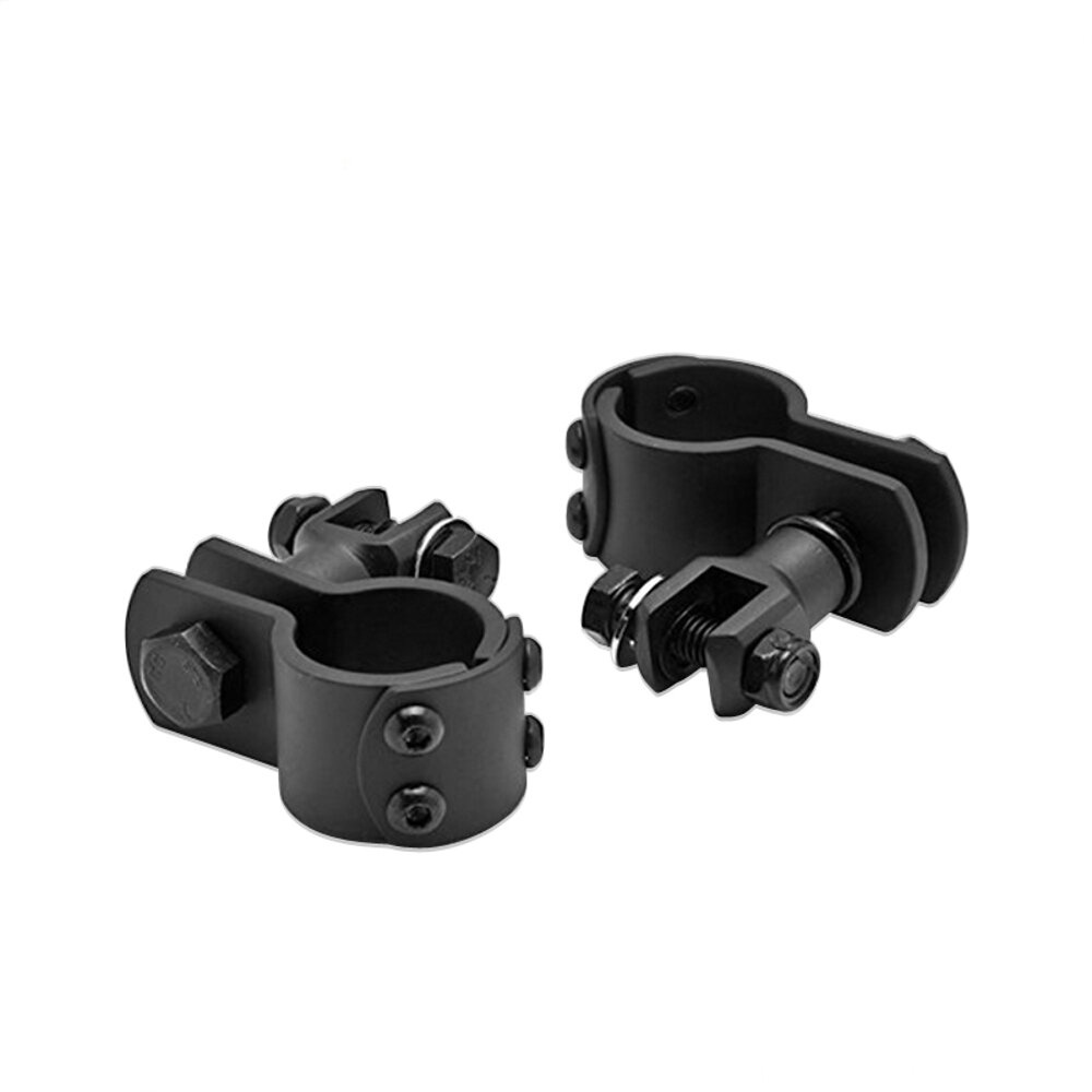 Motorcycle Rest Pedal Installation Clamp Guard Bar Pedal Fixed Bracket - Black - Image 2