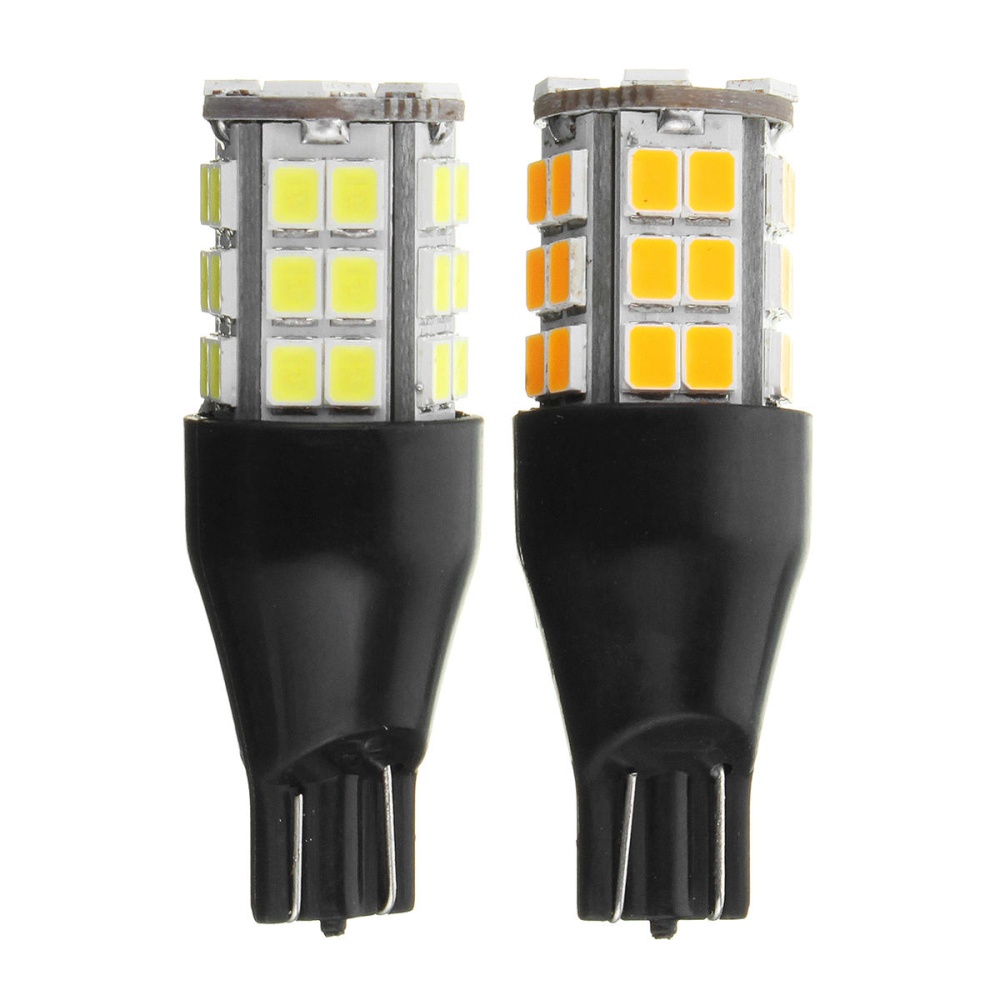 1Pcs T15 LED Car Backup Reverse Lights Side Marker Bulb Lamp DC 10-24V Yellow/White - White - Image 2